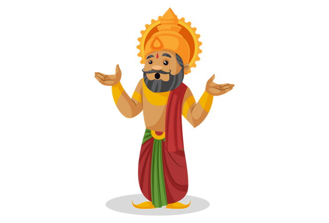 Confused King Dasharatha Illustration