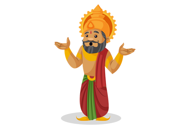 Confused King Dasharatha  Illustration