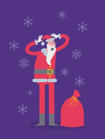 Confused Santaclaus  Illustration