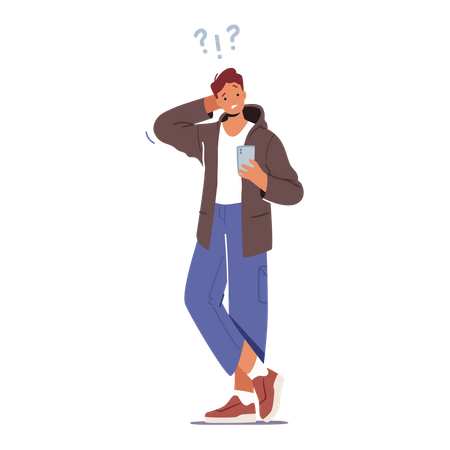 Confused Student  Illustration