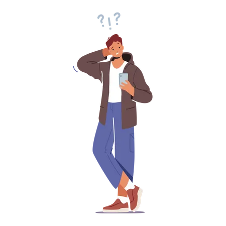 Confused Student  Illustration