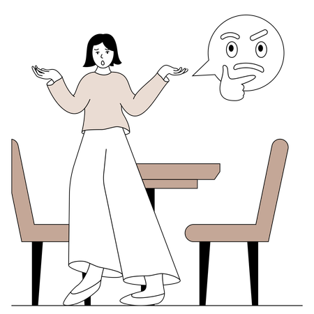 Confused woman  Illustration