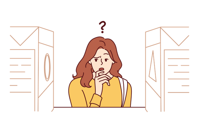 Confused woman  Illustration