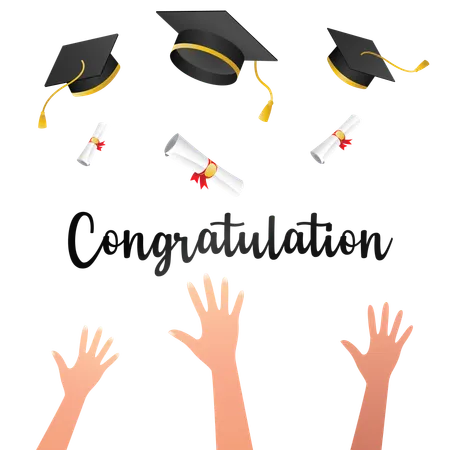 Congrats Graduated  Illustration