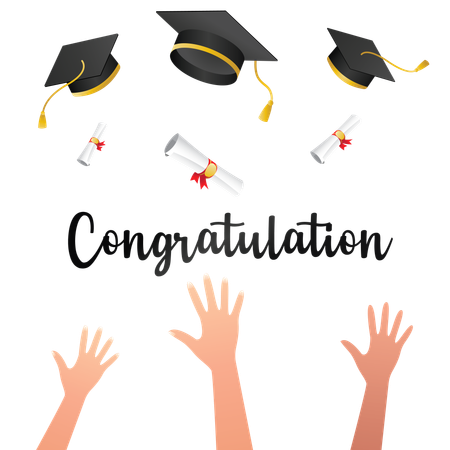 Congrats Graduated  Illustration