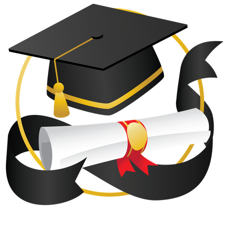 Congrats Graduated with academic cap  Illustration