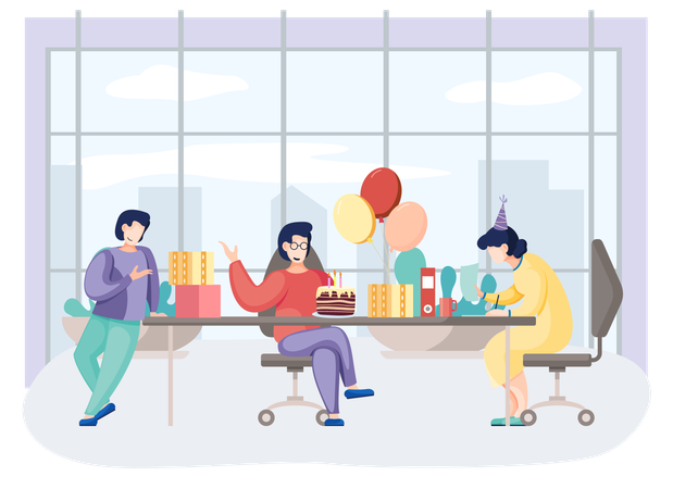 Congratulate Colleague  Illustration