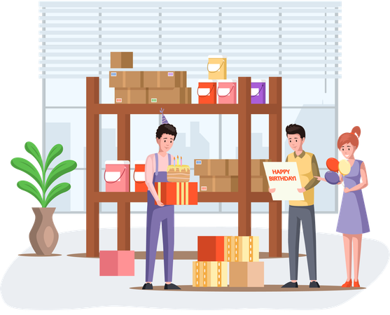 Congratulate Colleague  Illustration