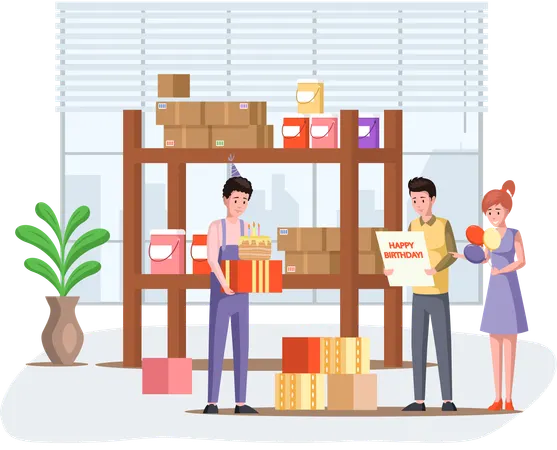 Congratulate Colleague  Illustration