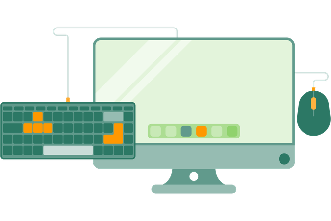 Conjunto de dispositivos de computador  Ilustração