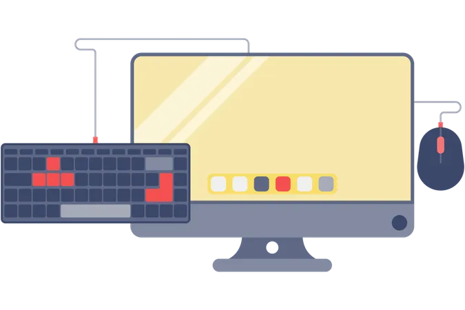 Conjunto de dispositivos informáticos  Ilustración