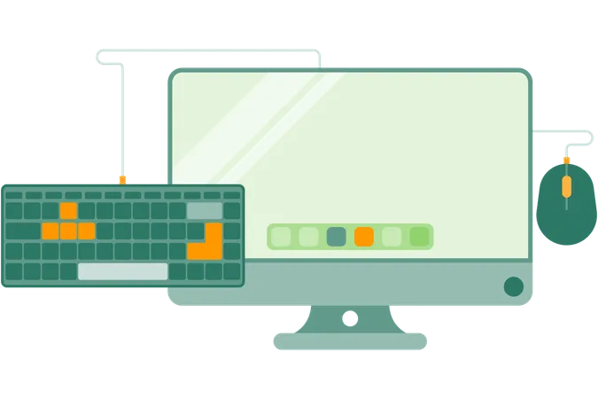 Conjunto de dispositivos informáticos  Ilustración