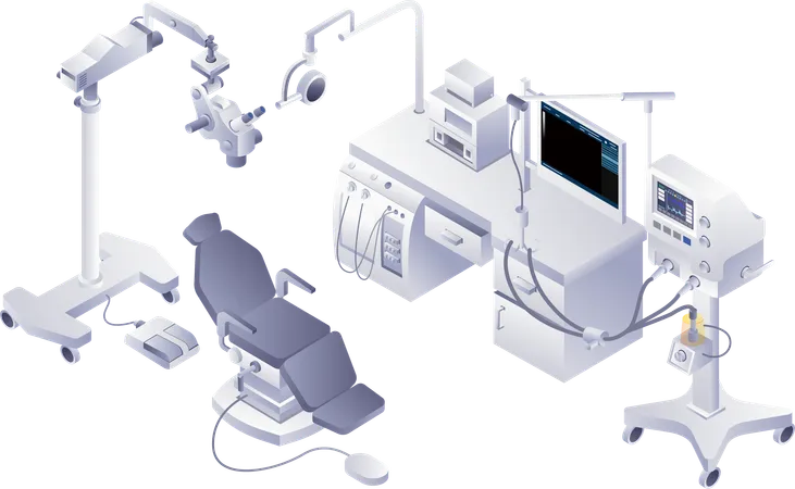 Conjunto de tecnologia de dentista de ferramentas médicas  Illustration