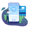 illustration for connect banking card