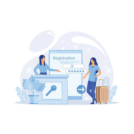 Connectez-vous au compte en ligne  Illustration