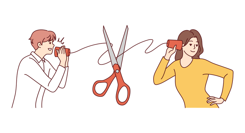 Connection cut Illustration
