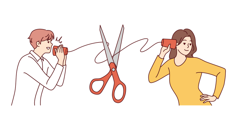 Connection cut  Illustration