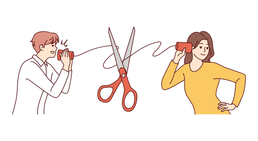 Connection cut  Illustration