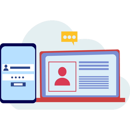 Connexion au compte à partir de plusieurs appareils  Illustration