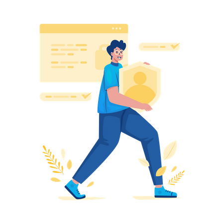 Connexion au compte sécurisée  Illustration