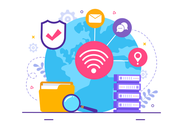 Connexion internet sans fil  Illustration