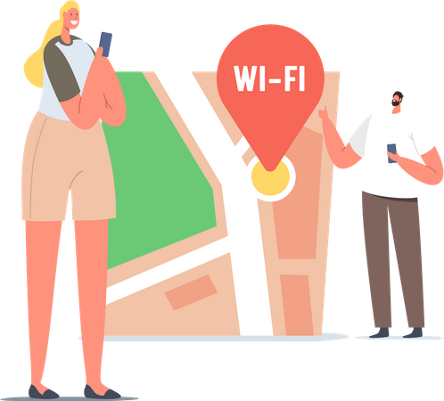 Connexion internet sans fil  Illustration