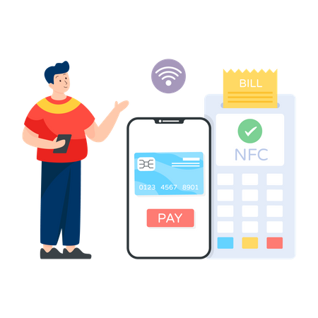 Connexion NFC  Illustration