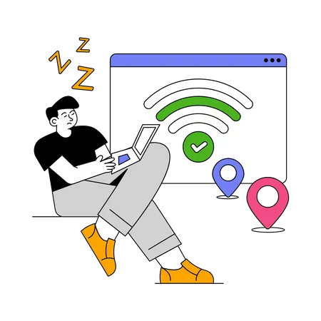 Connexion Wifi  Illustration