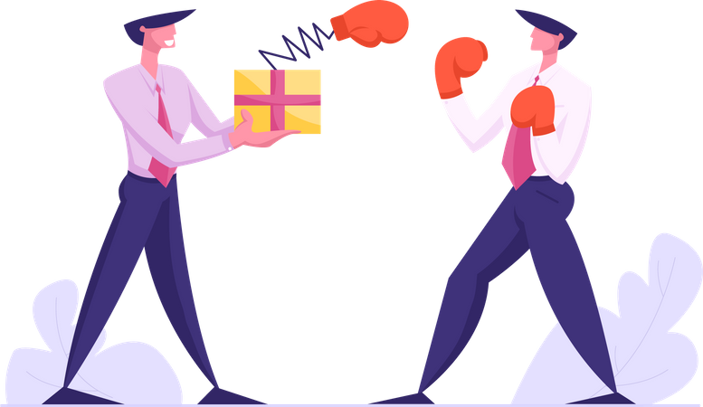 Conquistando o concorrente empresarial  Illustration