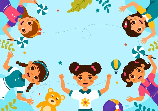 Conscientização global para meninas  Ilustração