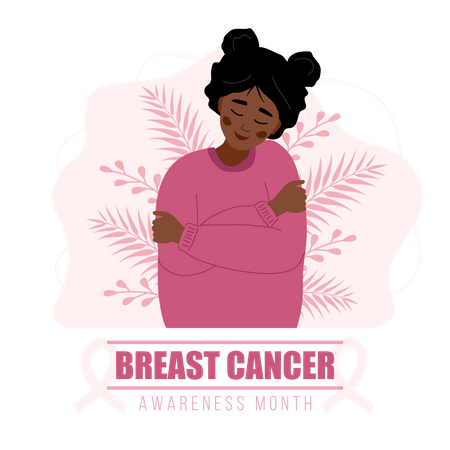 Conscientização sobre o câncer de mama  Ilustração