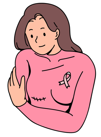 Conscientização sobre o câncer de mama  Ilustração