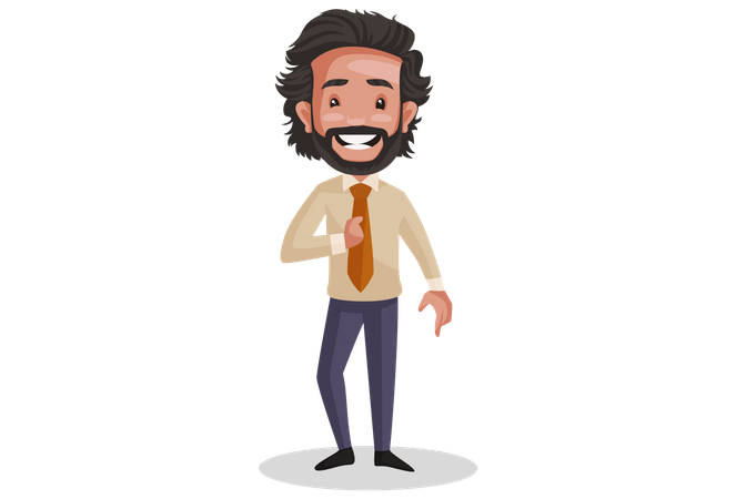 Conseiller en investissement de bonne humeur  Illustration