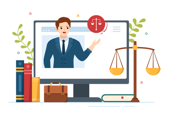 Conseiller juridique en ligne  Illustration