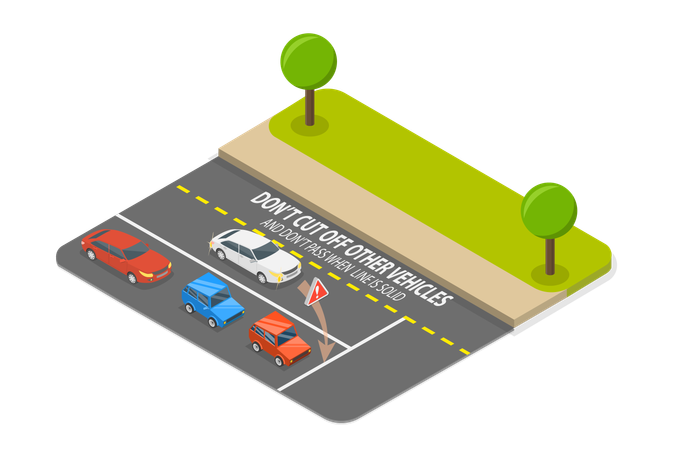 Consejos de conducción y normas de conducción  Ilustración