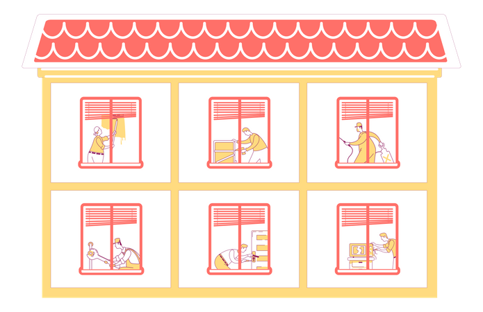 Conserto de casa  Ilustração