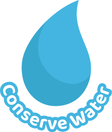 Conservação de água  Ilustração