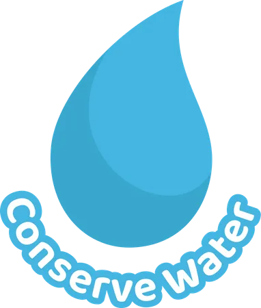 Conservação de água  Ilustração