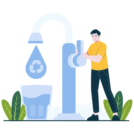 Conservation d'eau  Illustration