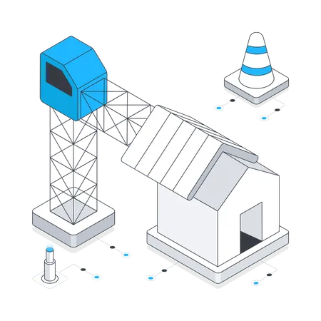 Construção de casa  Ilustração