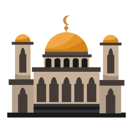 Construção de mesquita  Ilustração