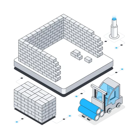 Construção de parede  Ilustração