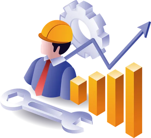 Desenvolvimento de negócios de construção  Illustration