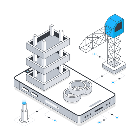 Construção moderna  Ilustração