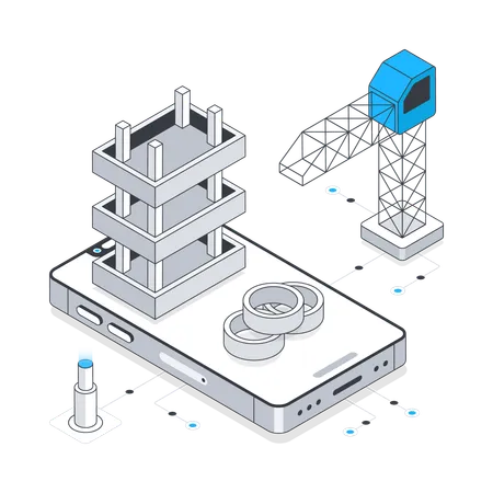 Construcción moderna  Ilustración