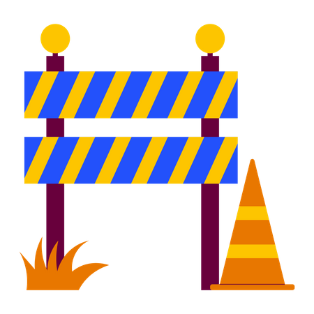Construction barrier  Illustration