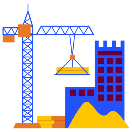 Construction crane  Illustration
