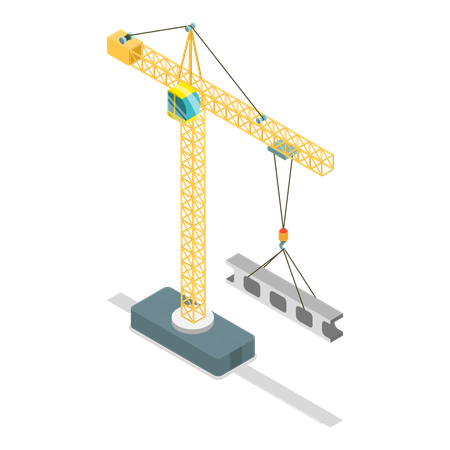 Construction crane  Illustration