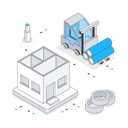 Construction de maison  Illustration