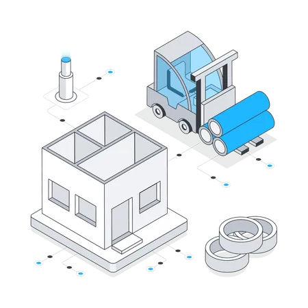 Construction de maison  Illustration